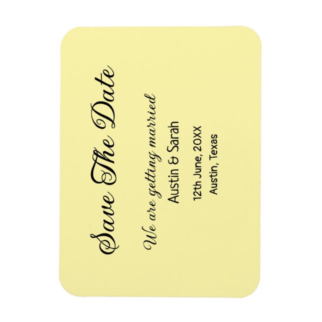 Magnet Flexible Enregistrer la date scanne QR site Web mariage tex (Vertical)