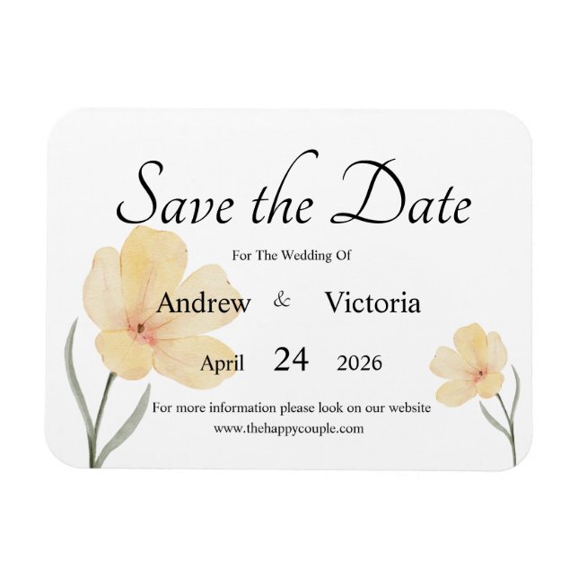 Magnet Flexible Enregistrer l'aimant de date (Horizontal)