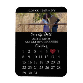 Magnet Flexible Enregistrer l'aimant de date - Calendrier photo (v