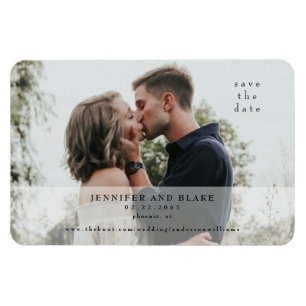 Magnet Flexible Enregistrez la date de notre mariage photo Simply