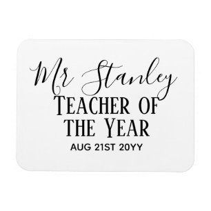 Magnet Flexible Enseignant de l'année Personnalisé cadeau de texte