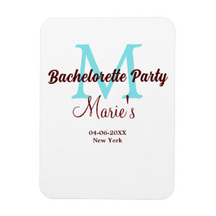 Magnet Flexible enterrement de vie de jeune fille monogramme ajout