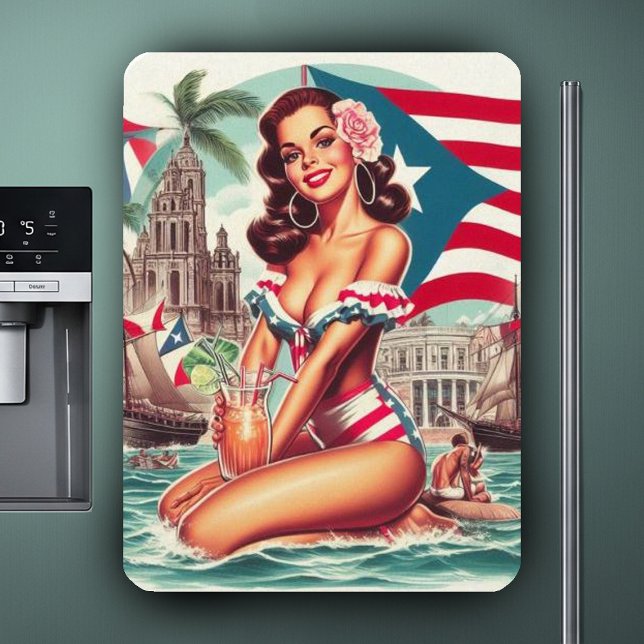 Magnet Flexible Entrée Porto Rico vintage (Créateur téléchargé)