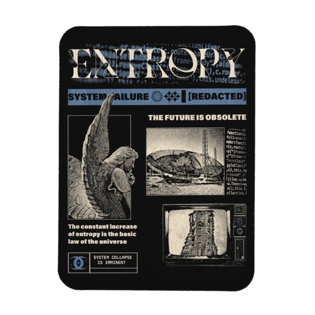 Magnet Flexible Entropie - Conception Brutaliste (Vertical)