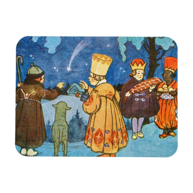 Magnet Flexible Epiphany Three Kings from the East by Zdenek Guth (Horizontal)