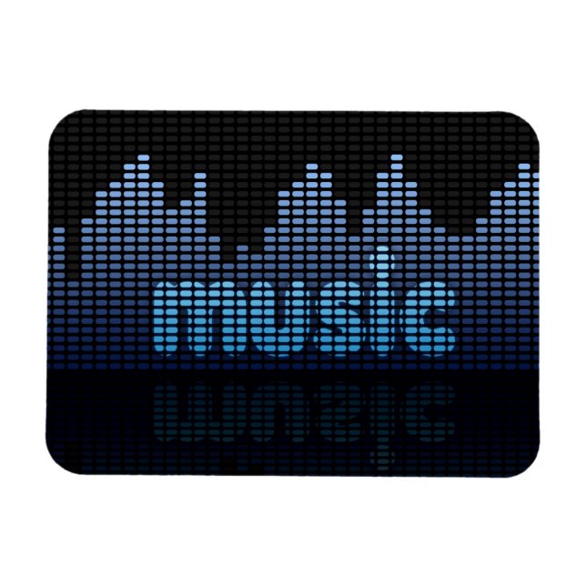 Magnet Flexible Equalizer numérique Musique Wave Wall (Horizontal)
