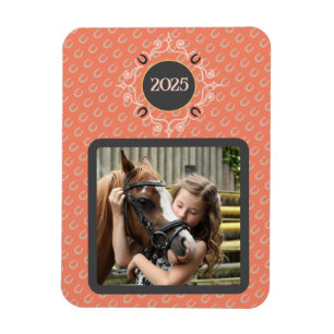 Magnet Flexible Equestria Custom Text Lucky Horse Shoe Photo