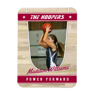 Magnet Flexible Équipe de basketball  Souvenir rouge personnalisab