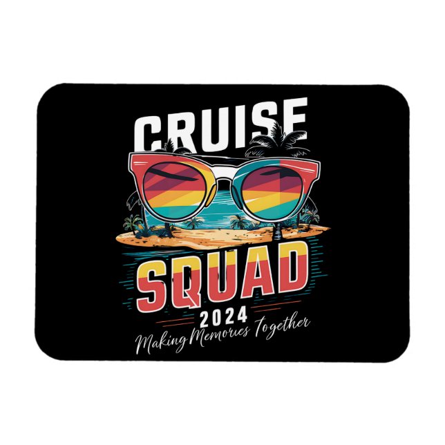 Magnet Flexible Équipe de croisière 2024 Été Vacances Correspondan (Horizontal)
