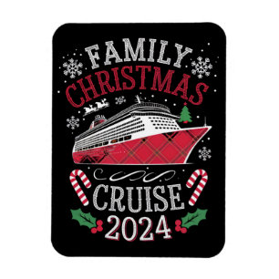 Magnet Flexible Équipe de croisière de Noël 2024 en famille