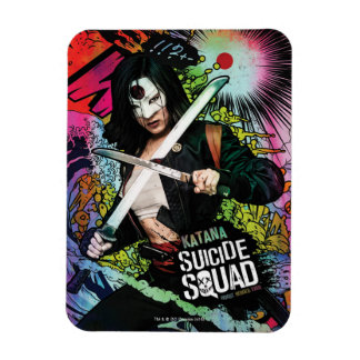 Magnet Flexible Équipe de suicide | Graffiti de caractères Katana