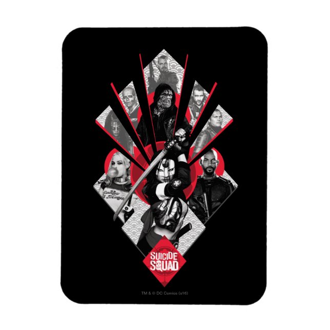 Magnet Flexible Équipe de suicide | Groupe de travail X Graphisme  (Vertical)