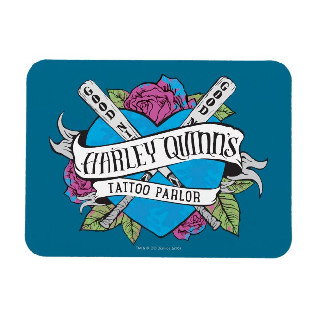 Magnet Flexible Équipe de suicide | Harley Quinn's Tattoo Parlor H (Horizontal)