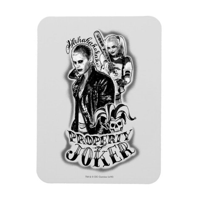 Magnet Flexible Équipe de suicide | Joker & Harley Airbrush Tattoo (Vertical)