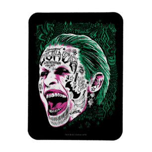 Magnet Flexible Équipe de suicide   Rire Joker Head Sketch