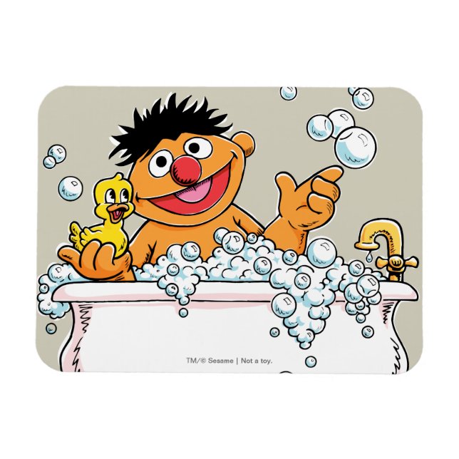 Magnet Flexible Ernie vintage dans la baignoire (Horizontal)