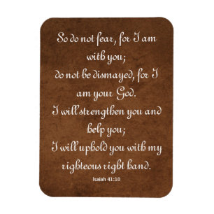 Magnet Flexible Esaïe 41:10 Verset biblique pour la force