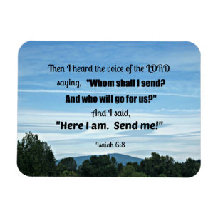 Magnet Flexible Ésaïe 6:8 Alors j'entendis la voix du Seigneur