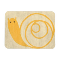 Escargot jaune sur Arrière - plan crème