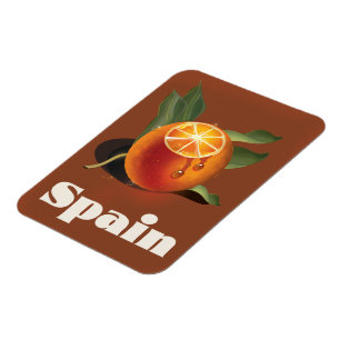Magnet Flexible Espagne orange affiche voyage