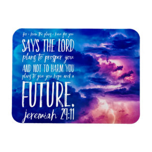 Magnet Flexible Espoir Prospérité Bible Verse Écriture Chrétienne