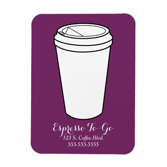 Magnet Flexible Espresso To Go Business plum (Vertical)