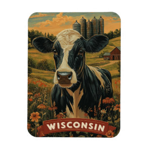 Magnet Flexible Esprit patriotique vintage du Wisconsin
