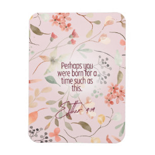 Magnet Flexible Esther 4:14 verset biblique chrétien art