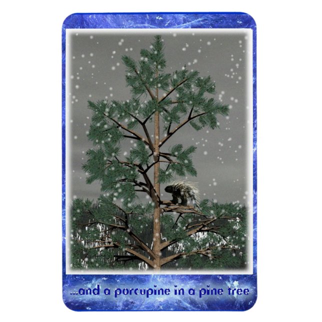 Magnet Flexible Et Une Porcupine Dans Un Pin Tree (Vertical)