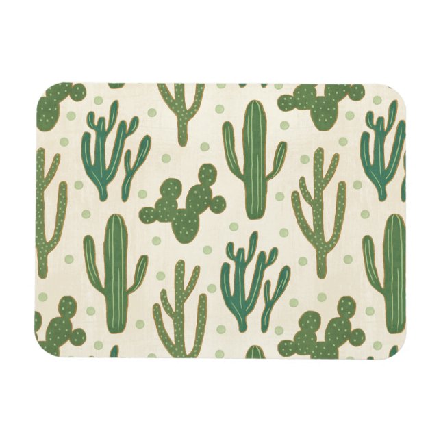 Magnet Flexible Étape Geo Sud-Ouest | Motif de Cactus du désert (Horizontal)
