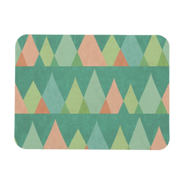 Magnet Flexible Étape Geo Sud-Ouest | Motif triangle Turquoise (Horizontal)