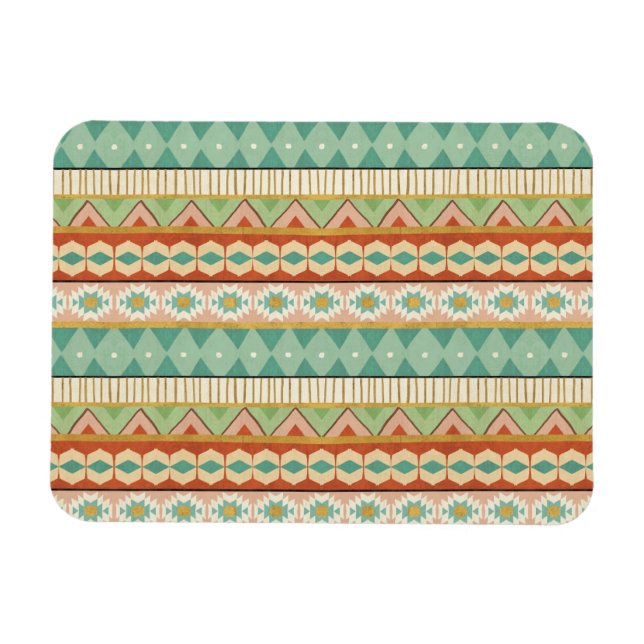 Magnet Flexible Étape Geo Sud-Ouest | Motif tribal aquarelle (Horizontal)