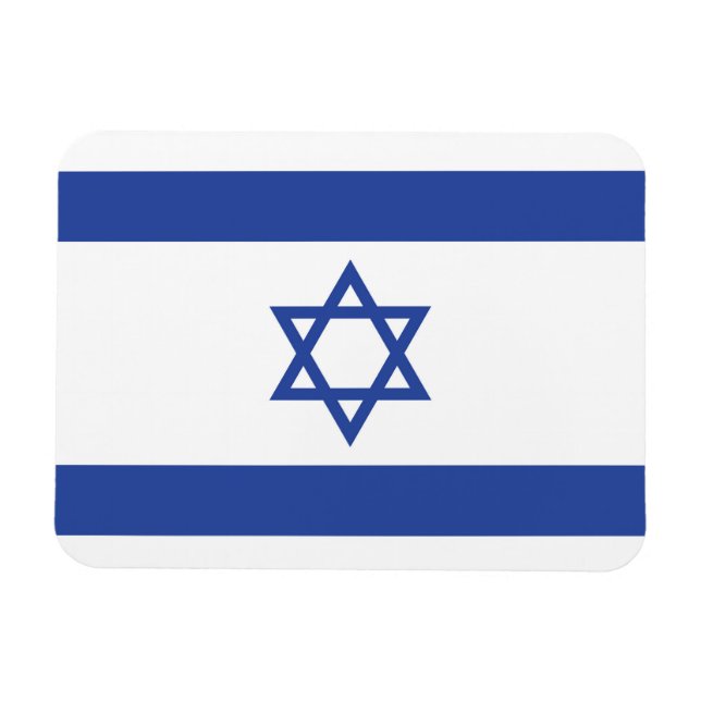 Magnet Flexible Etat d'Israël Drapeau, Étoile de David Juifs (Horizontal)