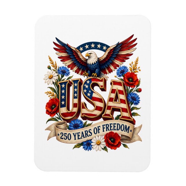 Magnet Flexible États-Unis 250 ans de liberté (Vertical)
