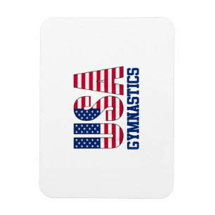 Magnet Flexible Etats-Unis avec drapeau américain Gymnastique Spor