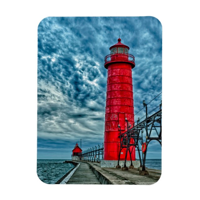 Magnet Flexible États-Unis, Grand Haven, Michigan, phare (Vertical)