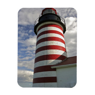 Magnet Flexible États-Unis, Maine, Lubec. Phare de West Quoddy Hea