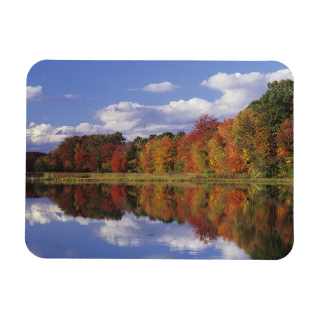 Magnet Flexible États-Unis, Massachusetts, Acton. Reflet de l'auto (Horizontal)