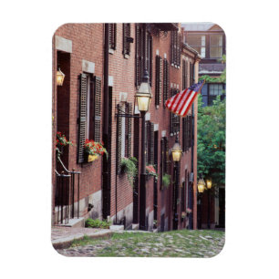 Magnet Flexible États-Unis, Massachusetts, Boston, Maisons le long