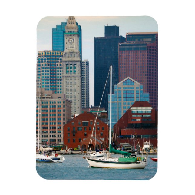 Magnet Flexible États-Unis, Massachusetts. Skyline du front de mer (Vertical)
