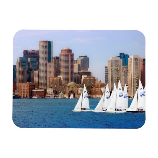 Magnet Flexible États-Unis, Massachusetts. Skyline du front de mer (Horizontal)