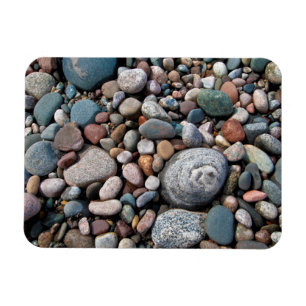 Magnet Flexible États-Unis, Michigan. Galets polis sur le rivage