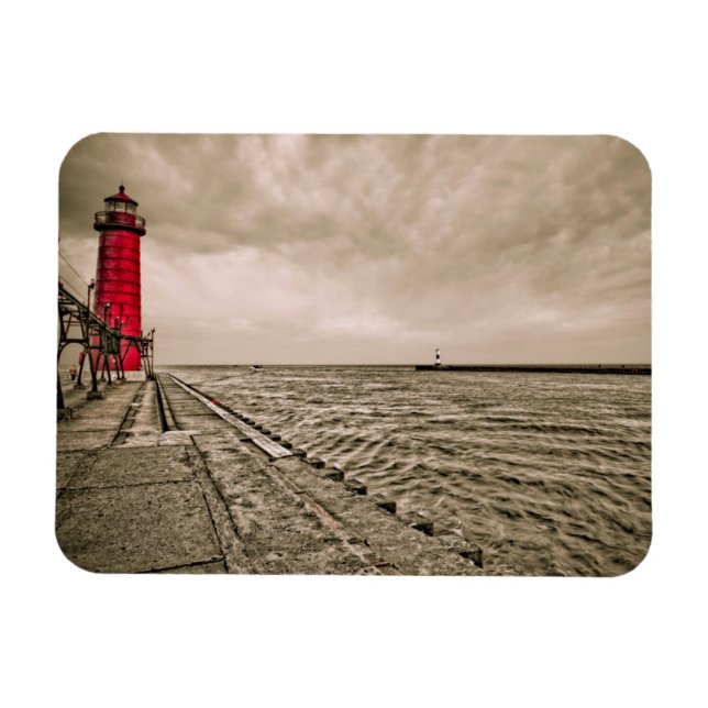 Magnet Flexible États-Unis, Michigan, Grand Haven Lighthouse (Horizontal)