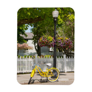 Magnet Flexible États-Unis, Michigan, île Mackinac. Vélo jaune