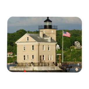 Magnet Flexible États-Unis, New York, Kingston, Hudson River. Rond