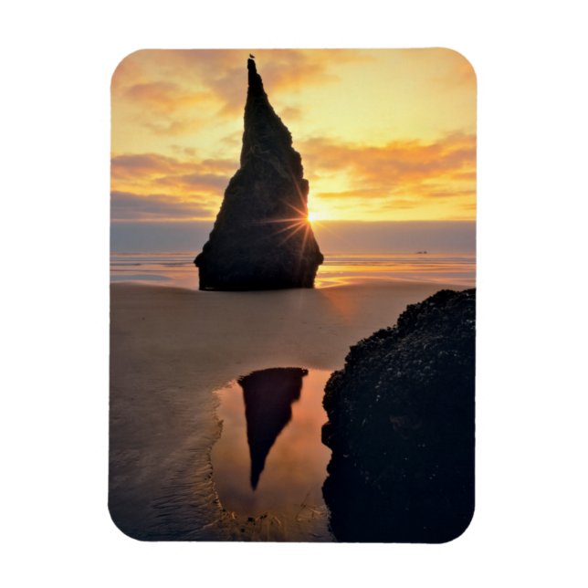 Magnet Flexible États-Unis, Oregon. Formation rocheuse au coucher  (Vertical)