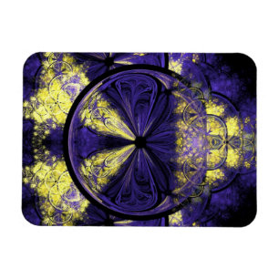 Magnet Flexible Étincelles d'or sur le pourpre foncé