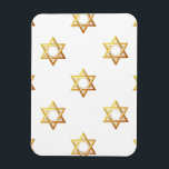 Magnet Flexible Étoile de David<br><div class="desc">Star of David - Disponible en bleu ou en or. Vous pouvez ajouter vos propres mots,  images et/ou modifier la couleur de l'arrière - plan à l'aide des outils de personnalisation de Zazzle. Cette image est également disponible sur des dizaines d'autres produits.</div>