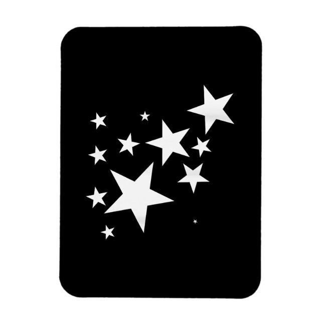 Magnet Flexible Étoiles Blanches Star-Motif-Design Costume cadeau (Vertical)