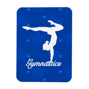 Magnet Flexible Étoiles bleues de fille de gymnastique